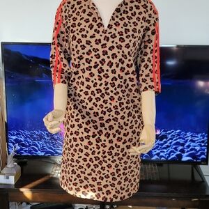 ❗️ GARCIA  Leopard Print Dress with Red Accents ❗️